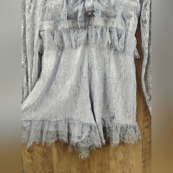 Alice McCall NWOT Love My Way Lace Romper in Pebble Blue size 2 - Picture 8 of 16